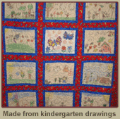 Made from kindergarten drawings