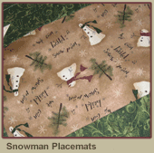Snowman placemats