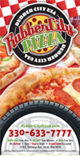 Rubber City Pizza Menu